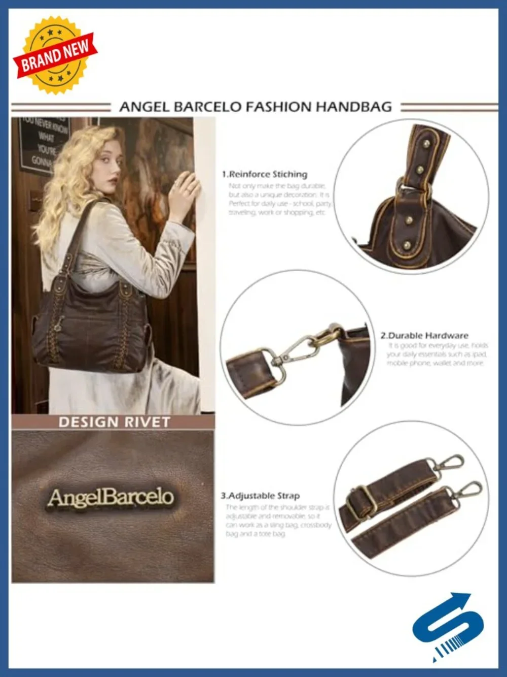 Women's Anti-Scratch PU Leather Hobo Tote Bag Crossbody Shoulder Handbag